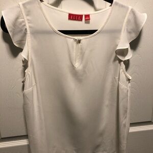 Elle white sleeveless top